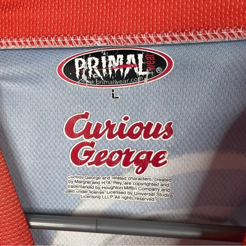 Primal wear tshirt Curious George monkey zip up Astronaut Jersey - Blue and Red - Picture 7 of 11